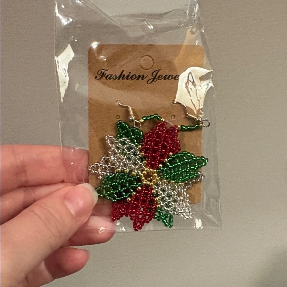 Handcrafted Beaded Earrings - Picture 1 of 1